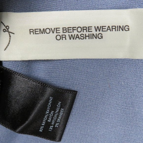 Ann Taylor* Women's Long Sleeve Boat Neck Flared Sleeves Size Large‎ Blue - Picture 4 of 8